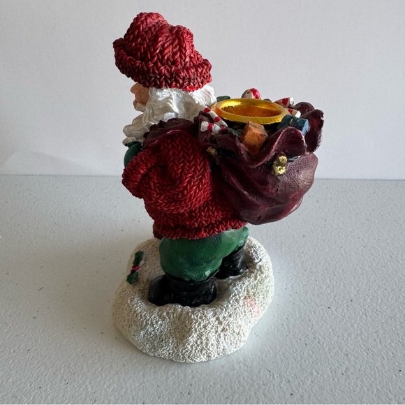 Santa Claus 5” Christmas Holiday Figurine Candle Holder - Picture 2 of 7